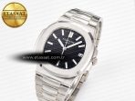 Patek Philippe Nautilus Jumbo 5711 JJF 1:1 Best Edition Black Textured Dial On SS Bracelet A324 V3 - Görsel 2
