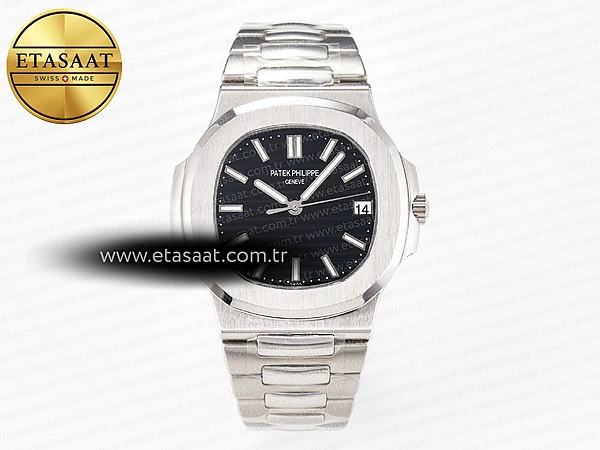 Patek Philippe Nautilus Jumbo 5711 JJF Siyah Dokulu A324 Eta Saat - 1:1 Süper Klon Replika Saat