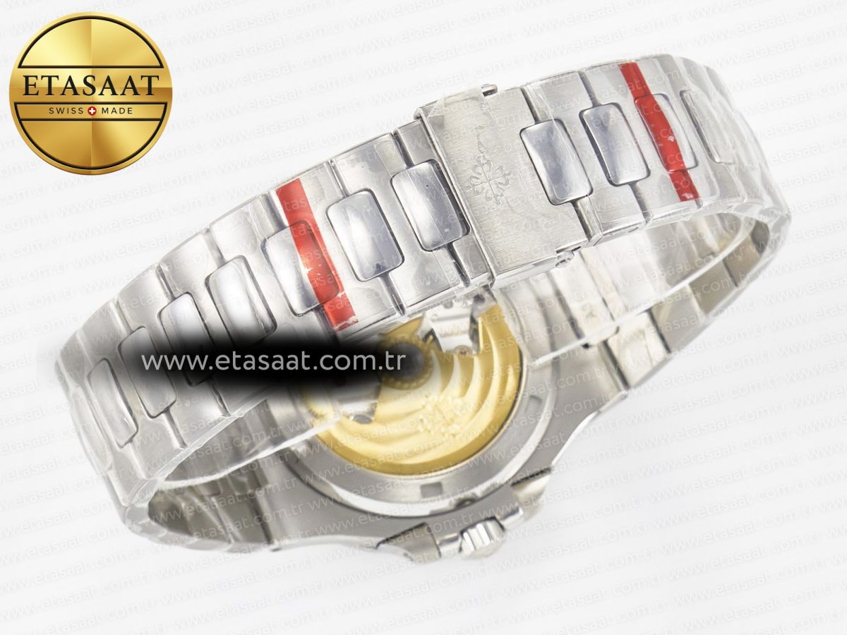 Patek Philippe Nautilus Jumbo 5711 JJF 1:1 Best Edition Blue Textured Dial On SS Bracelet A324 V3 - Görsel 15