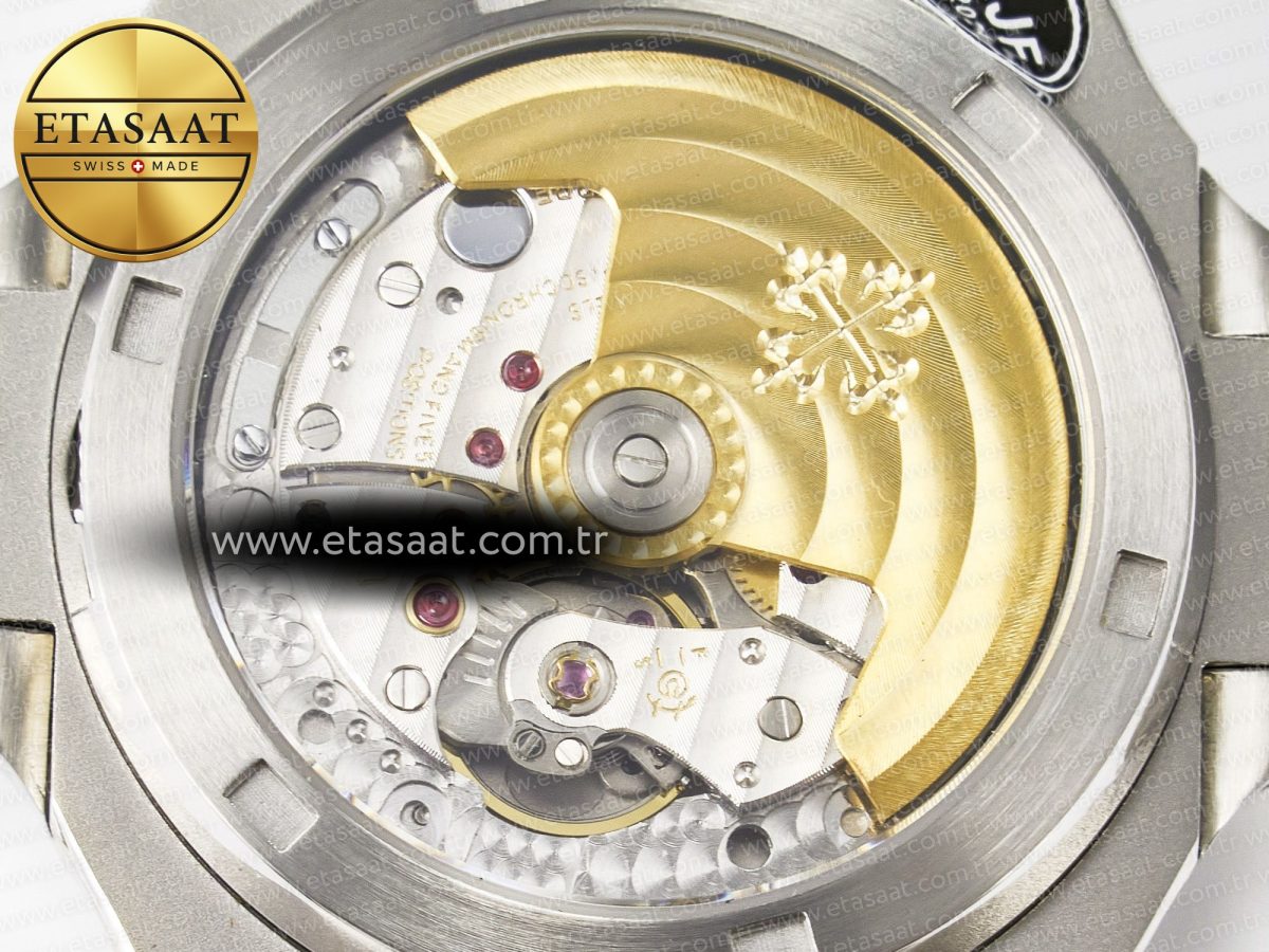 Patek Philippe Nautilus Jumbo 5711 JJF 1:1 Best Edition Blue Textured Dial On SS Bracelet A324 V3 - Görsel 17