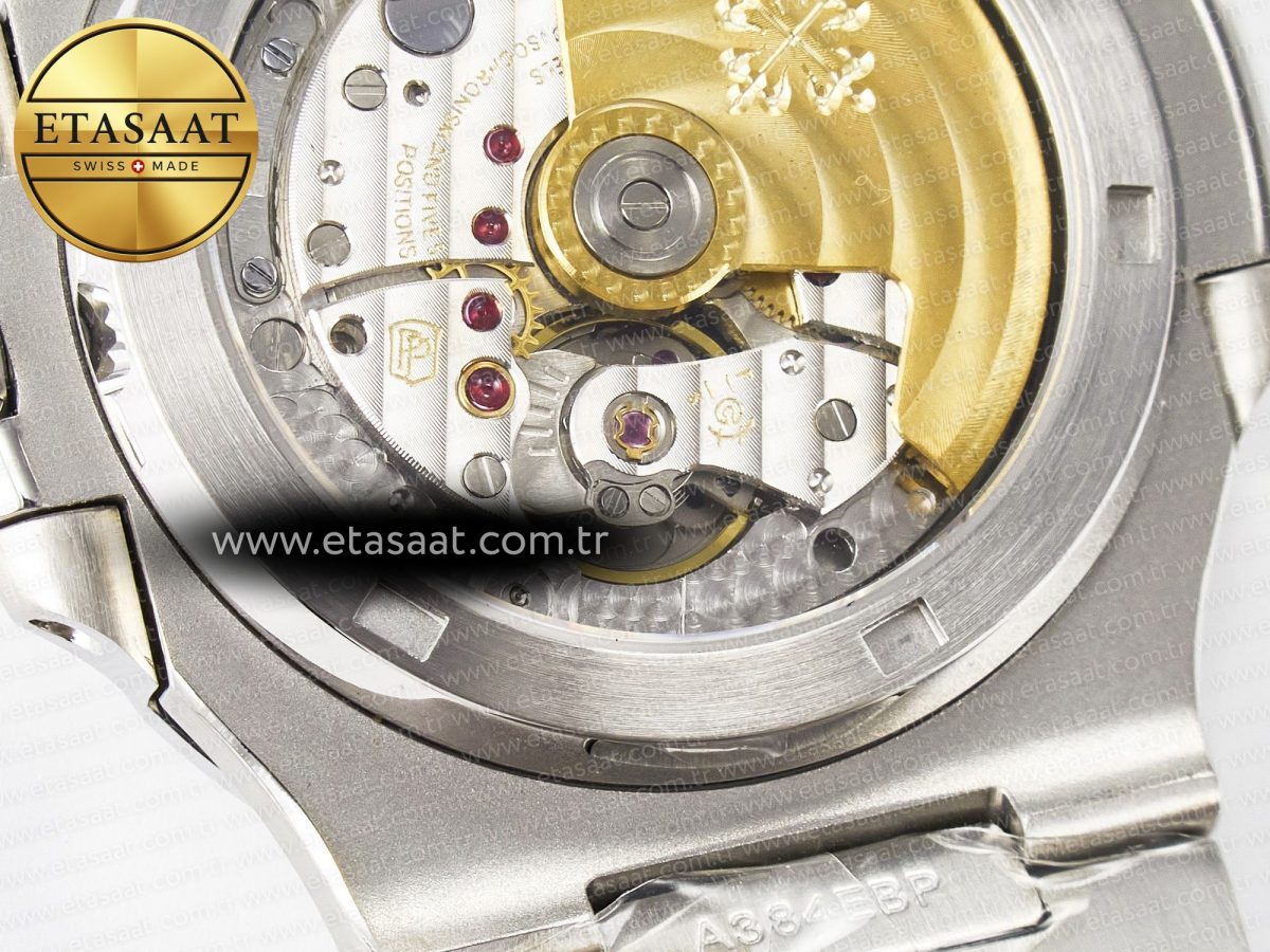 Patek Philippe Nautilus Jumbo 5711 JJF 1:1 Best Edition Blue Textured Dial On SS Bracelet A324 V3 - Görsel 20