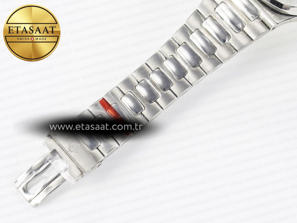 Patek Philippe Nautilus Jumbo 5711 JJF 1:1 Best Edition Blue Textured Dial On SS Bracelet A324 V3 - Görsel 22