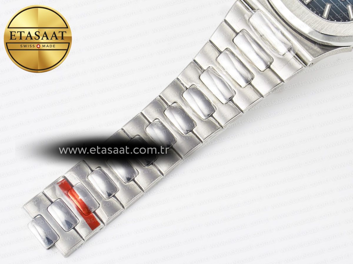 Patek Philippe Nautilus Jumbo 5711 JJF 1:1 Best Edition Blue Textured Dial On SS Bracelet A324 V3 - Görsel 23