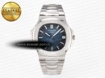 Patek Philippe Nautilus Jumbo 5711 JJF 1:1 Best Edition Blue Textured Dial On SS Bracelet A324 V3 - Görsel 3