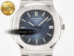 Patek Philippe Nautilus Jumbo 5711 JJF 1:1 Best Edition Blue Textured Dial On SS Bracelet A324 V3 - Görsel 4