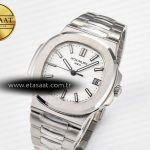 Patek Philippe Nautilus Jumbo 5711 JJF 1:1 Best Edition White Textured Dial On SS Bracelet A324 V3