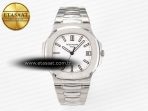 Patek Philippe Nautilus Jumbo 5711 JJF 1:1 Best Edition White Textured Dial On SS Bracelet A324 V3 - Görsel 3