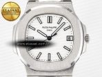 Patek Philippe Nautilus Jumbo 5711 JJF 1:1 Best Edition White Textured Dial On SS Bracelet A324 V3 - Görsel 4