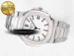 Patek Philippe Nautilus Jumbo 5711 JJF 1:1 Best Edition White Textured Dial On SS Bracelet A324 V3 - Görsel 9