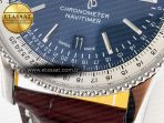 Breitling Navitimer 1 SS 41mm TF 1:1 Best Edition White Bezel Blue Dial on Brown Leather Strap A2824 - Görsel 12
