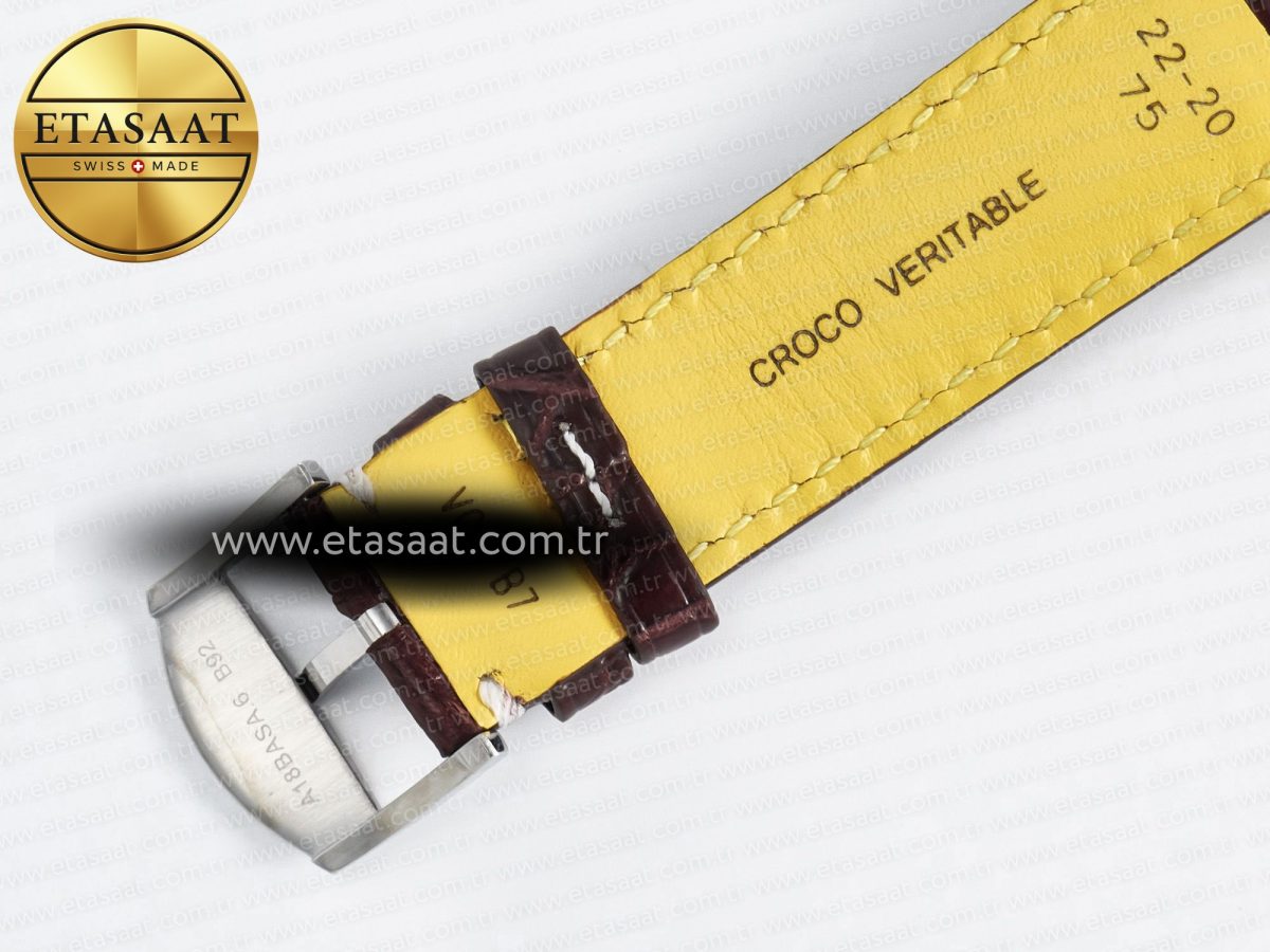 Breitling Navitimer 1 SS 41mm TF 1:1 Best Edition White Bezel Blue Dial on Brown Leather Strap A2824 - Görsel 24