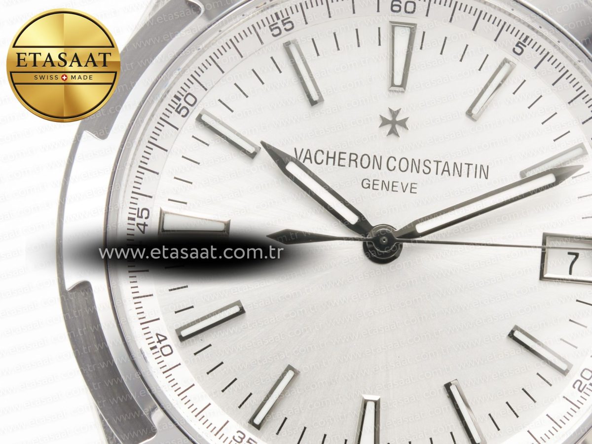 Vacheron Constantin Overseas 4500V SS MKSF 1:1 Best Edition White Dial on Black Rubber Strap A5100 - Görsel 10
