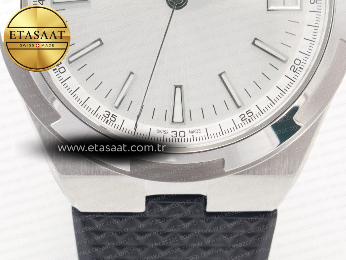 Vacheron Constantin Overseas 4500V SS MKSF 1:1 Best Edition White Dial on Black Rubber Strap A5100 - Görsel 12