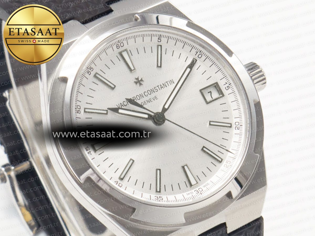 Vacheron Constantin Overseas 4500V SS MKSF 1:1 Best Edition White Dial on Black Rubber Strap A5100 - Görsel 5