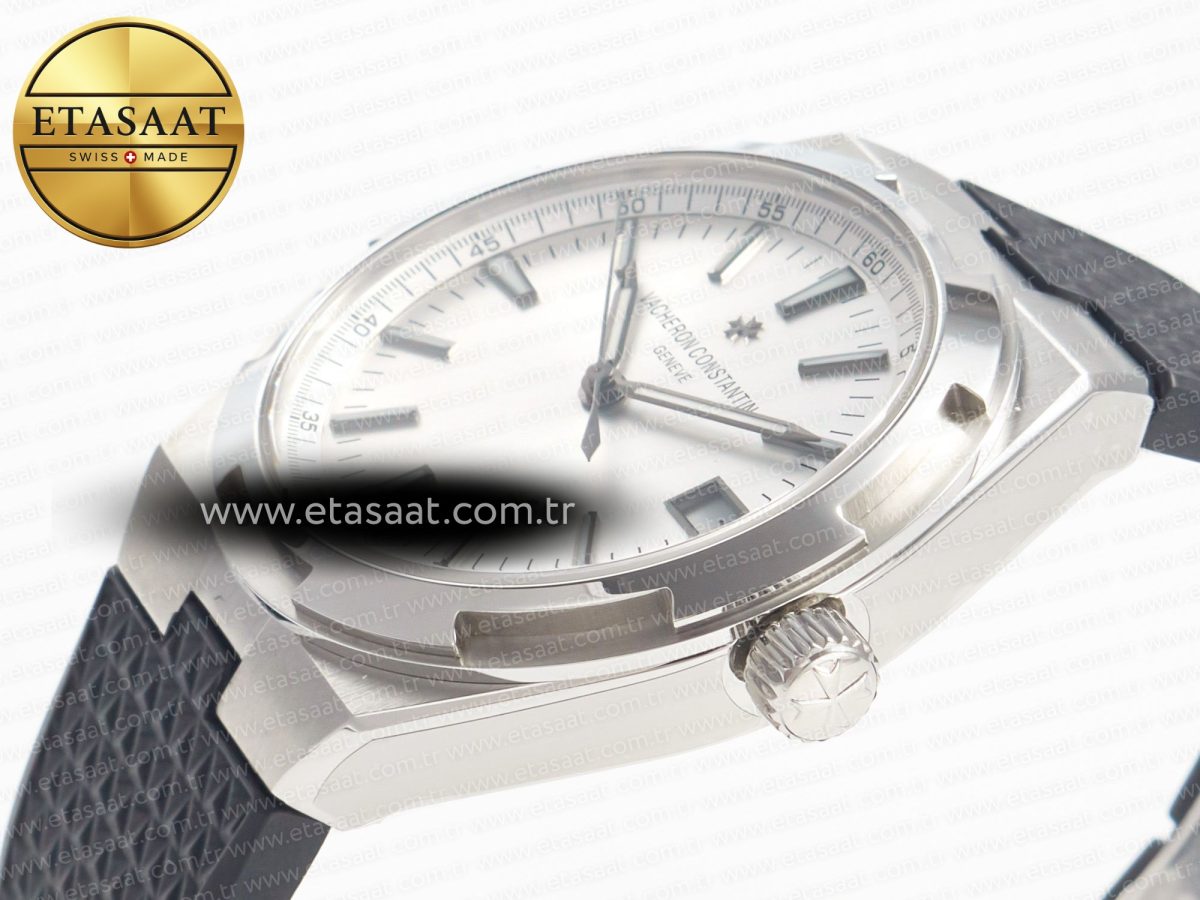 Vacheron Constantin Overseas 4500V SS MKSF 1:1 Best Edition White Dial on Black Rubber Strap A5100 - Görsel 6