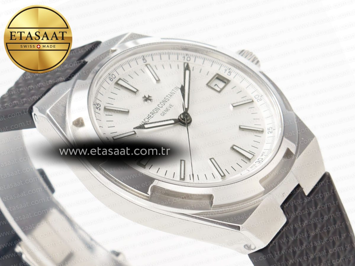 Vacheron Constantin Overseas 4500V SS MKSF 1:1 Best Edition White Dial on Black Rubber Strap A5100 - Görsel 7