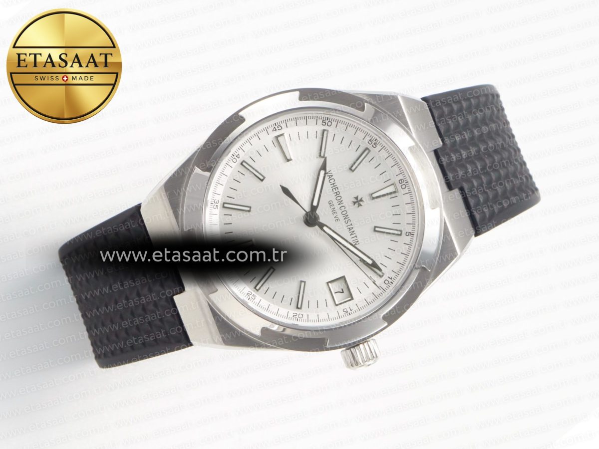 Vacheron Constantin Overseas 4500V SS MKSF 1:1 Best Edition White Dial on Black Rubber Strap A5100 - Görsel 8