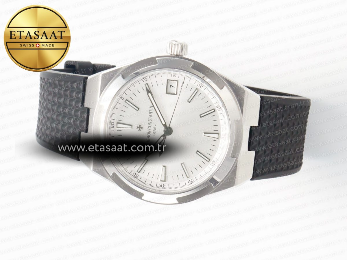 Vacheron Constantin Overseas 4500V SS MKSF 1:1 Best Edition White Dial on Black Rubber Strap A5100 - Görsel 9