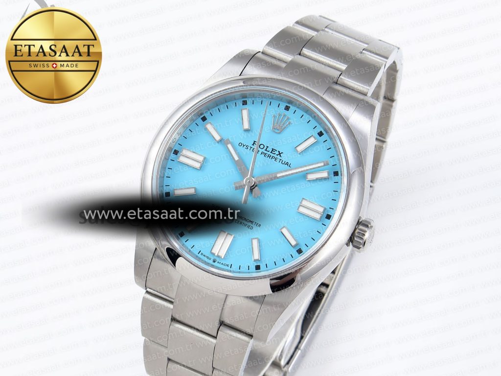 oyster perpetual 124300 41mm vsf 11 best edition 904l steel tiffany blue dial vs32352