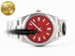 Rolex Oyster Perpetual 126000 41mm Clean 1:1 Best Edition 904L Steel Red Dial VR3230 - Görsel 12