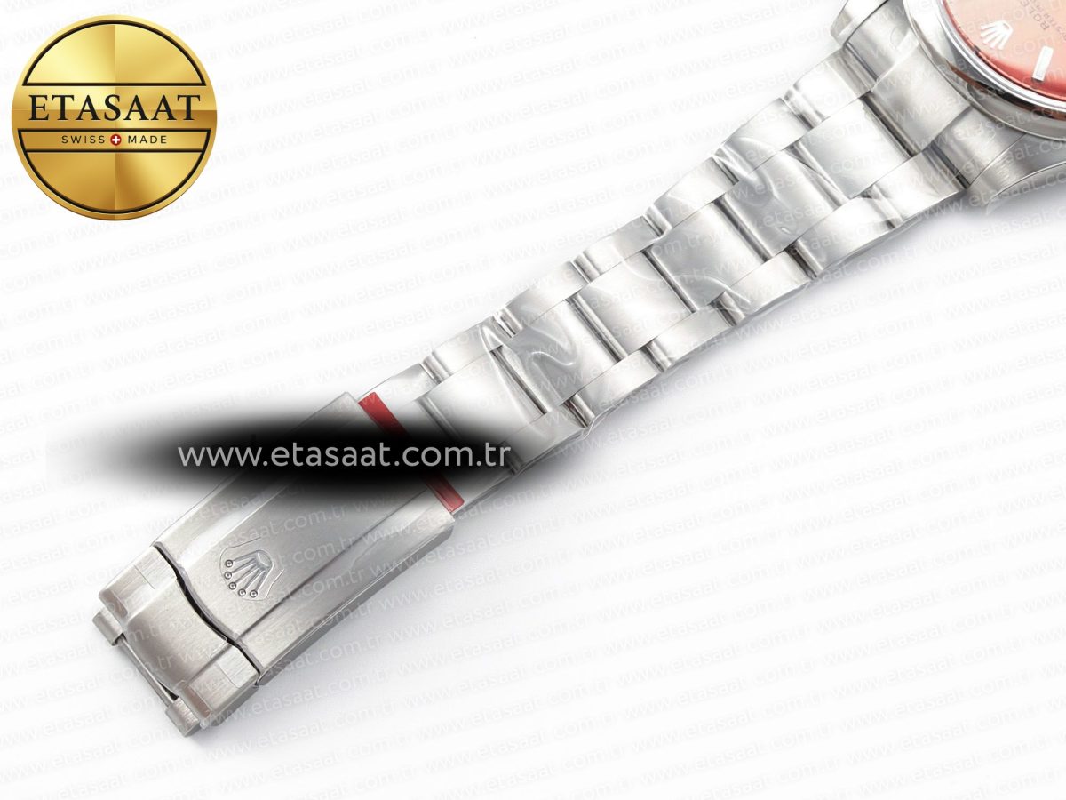 Rolex Oyster Perpetual 126000 41mm Clean 1:1 Best Edition 904L Steel Red Dial VR3230 - Görsel 26