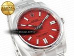 Rolex Oyster Perpetual 126000 41mm Clean 1:1 Best Edition 904L Steel Red Dial VR3230 - Görsel 5