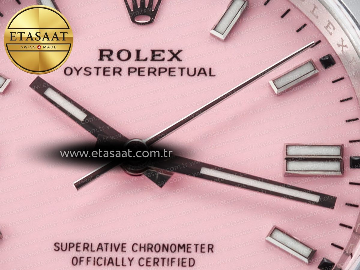 Rolex Oyster Perpetual 36mm 126000 Clean 1:1 Best Edition 904L Steel Pink Dial on SS Bracelet VR3230 - Görsel 10