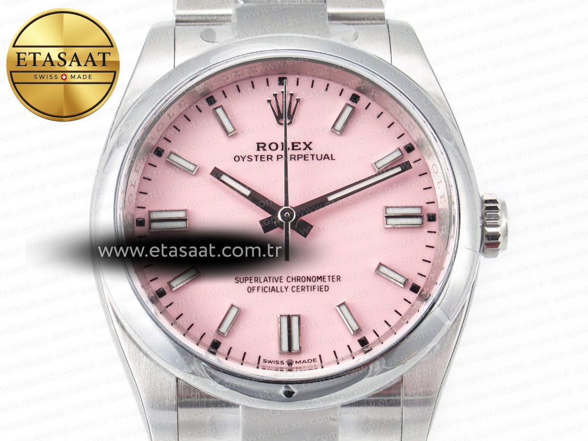 Rolex Oyster Perpetual 36mm 126000 Clean 1:1 Best Edition 904L Steel Pink Dial on SS Bracelet VR3230 - Görsel 4