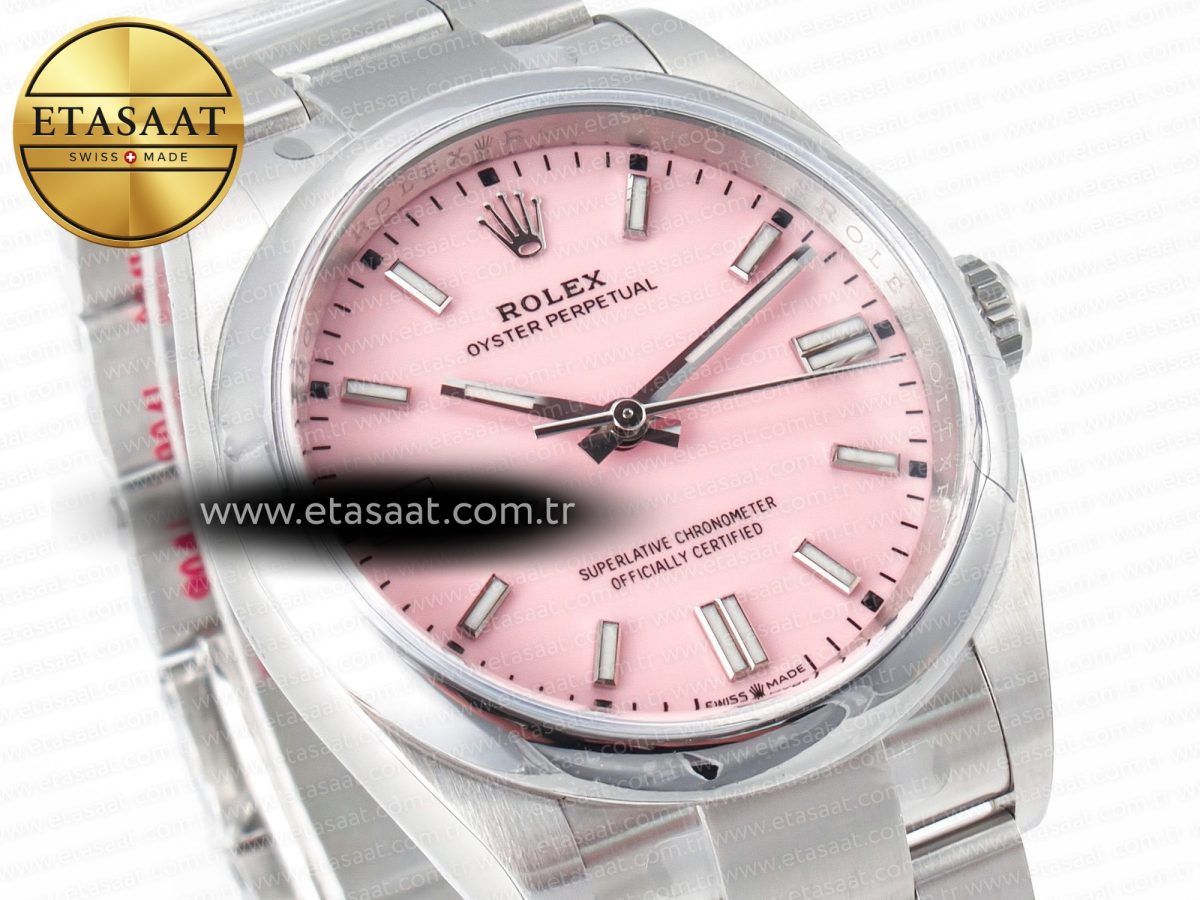 Rolex Oyster Perpetual 36mm 126000 Clean 1:1 Best Edition 904L Steel Pink Dial on SS Bracelet VR3230 - Görsel 5