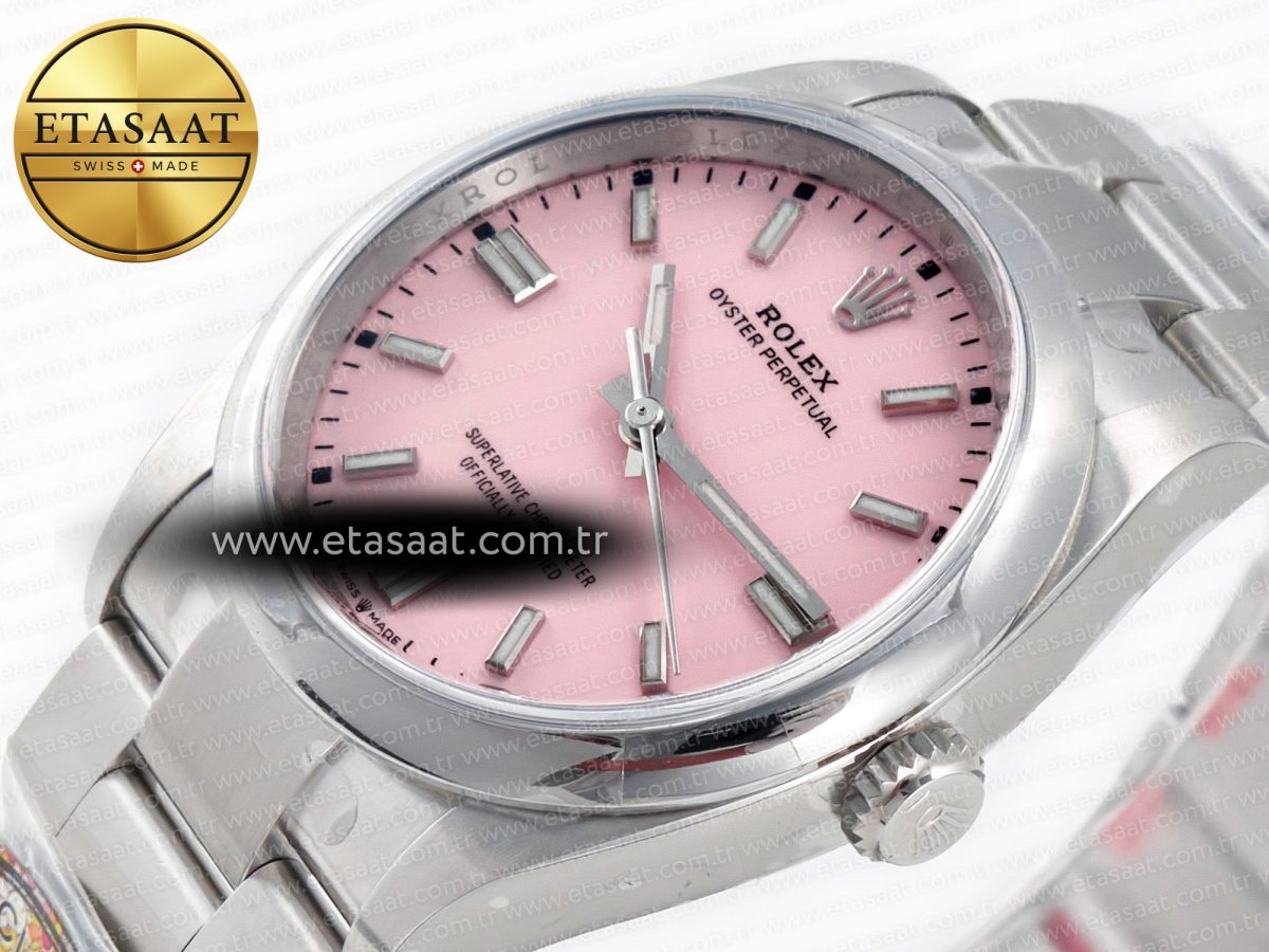 Rolex Oyster Perpetual 36mm 126000 Clean 1:1 Best Edition 904L Steel Pink Dial on SS Bracelet VR3230 - Görsel 6
