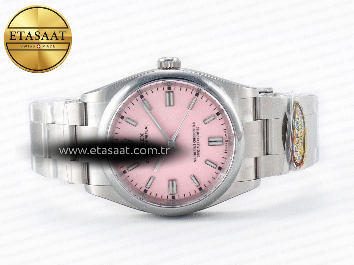 Rolex Oyster Perpetual 36mm 126000 Clean 1:1 Best Edition 904L Steel Pink Dial on SS Bracelet VR3230 - Görsel 9
