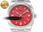 Rolex Oyster Perpetual 36mm 126000 Clean 1:1 Best Edition 904L Steel Red Dial on SS Bracelet VR3230 - Görsel 4