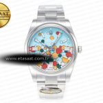 Rolex Oyster Perpetual 41mm 124300 Clean Balloon VR3230 Eta Saat - Görsel 3 - 1:1 Süper Klon Saat