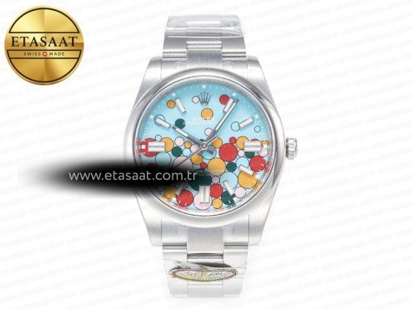 Rolex Oyster Perpetual 41mm 124300 Clean Balloon VR3230 Eta Saat - 1:1 Süper Klon Replika Saat