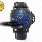 Panerai PAM1021 W TTF Mavi Kumaş Kayış P9010 Eta Saat - Görsel 3 - 1:1 Süper Klon Saat
