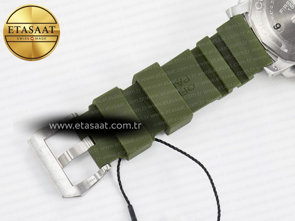 Panerai PAM1055 Luminor Submersible 42mm Verde Militare VSF 1:1 Best Edition on Green Rubber Strap P.900 Clone - Görsel 28