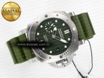 Panerai PAM1055 Luminor Submersible 42mm Verde Militare VSF 1:1 Best Edition on Green Rubber Strap P.900 Clone - Görsel 8