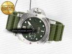 Panerai PAM1055 Luminor Submersible 42mm Verde Militare VSF 1:1 Best Edition on Green Rubber Strap P.900 Clone - Görsel 9