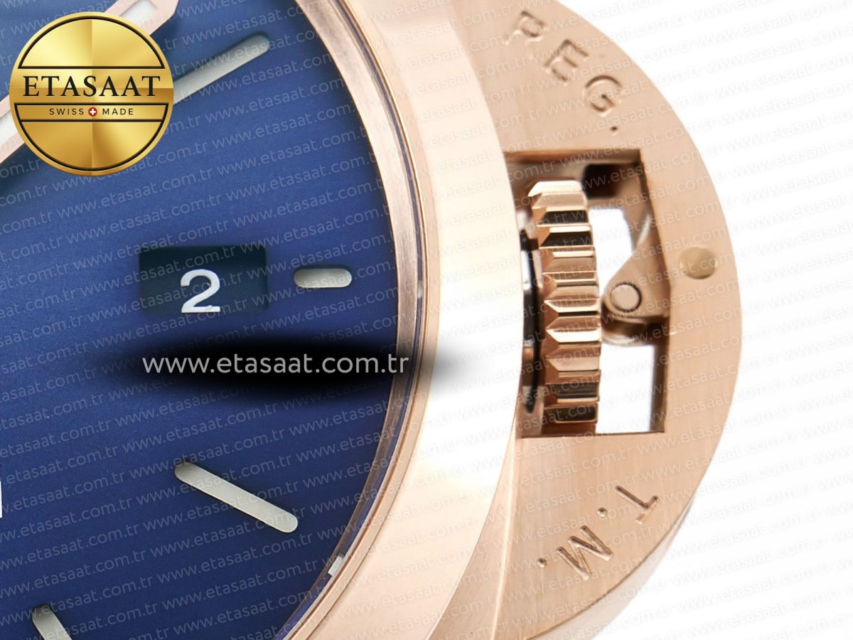 Penerai PAM1112 W TTF 1:1 Best Edition on Blue Leather Strap P9010 - Görsel 12
