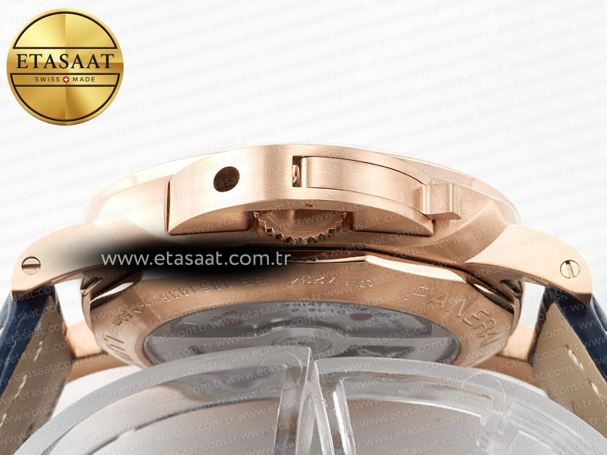 Penerai PAM1112 W TTF 1:1 Best Edition on Blue Leather Strap P9010 - Görsel 17
