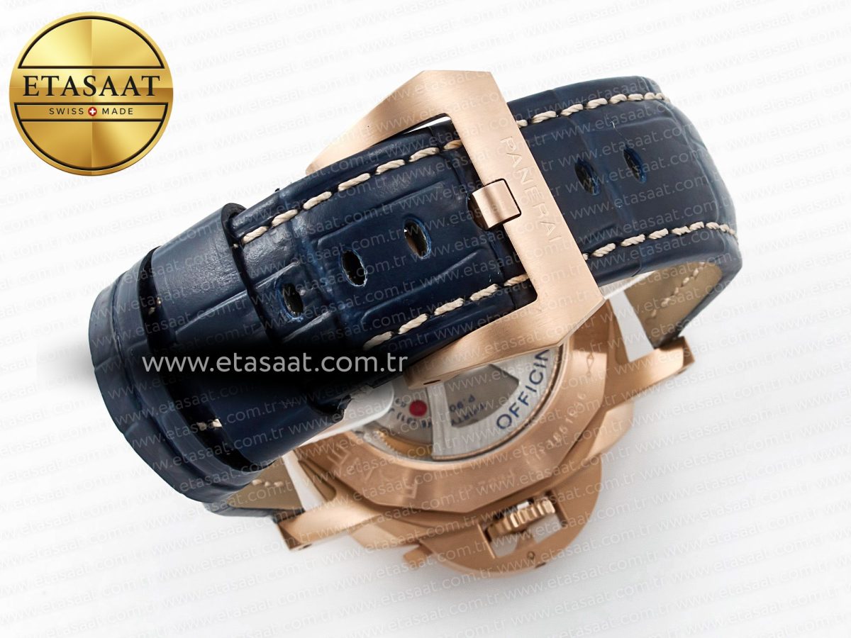 Penerai PAM1112 W TTF 1:1 Best Edition on Blue Leather Strap P9010 - Görsel 18
