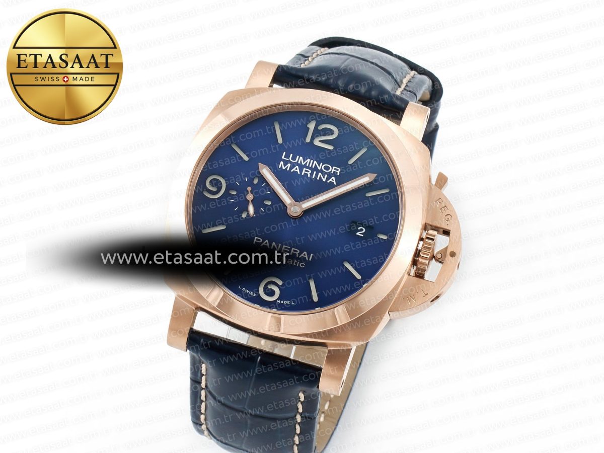 Penerai PAM1112 W TTF 1:1 Best Edition on Blue Leather Strap P9010 - Görsel 2