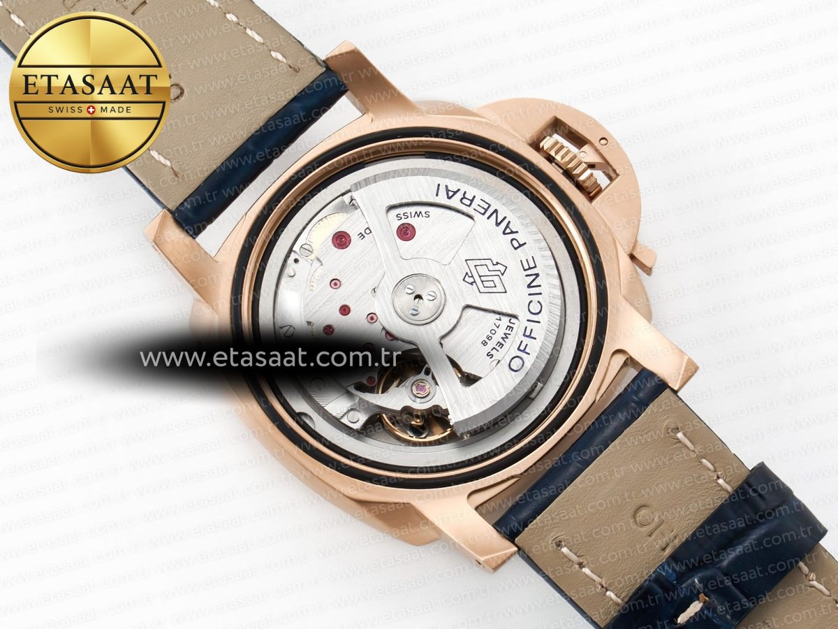 Penerai PAM1112 W TTF 1:1 Best Edition on Blue Leather Strap P9010 - Görsel 21