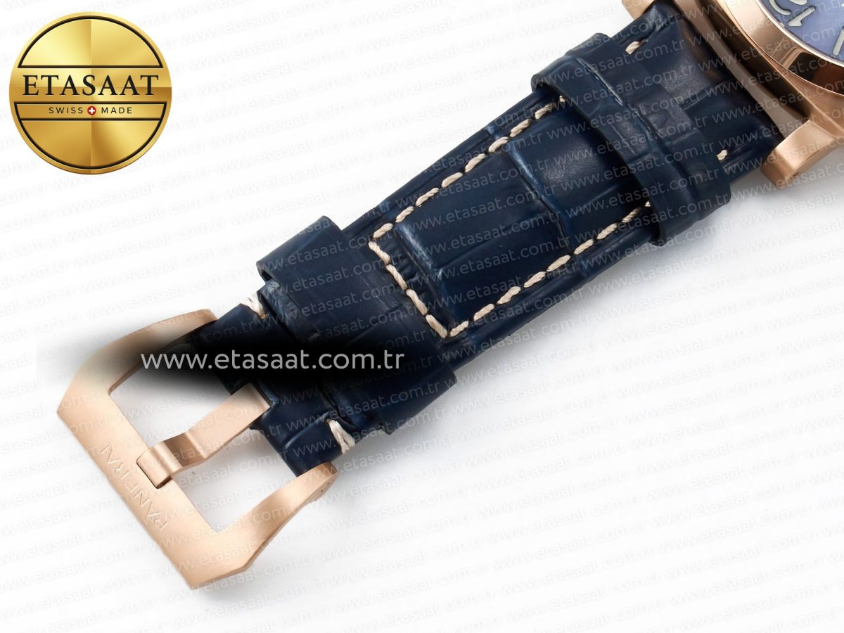 Penerai PAM1112 W TTF 1:1 Best Edition on Blue Leather Strap P9010 - Görsel 28