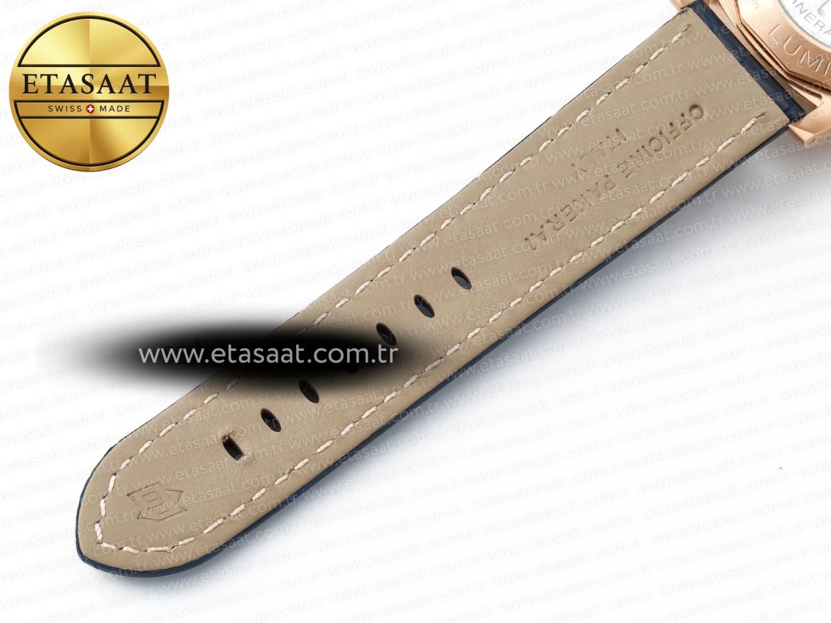 Penerai PAM1112 W TTF 1:1 Best Edition on Blue Leather Strap P9010 - Görsel 30
