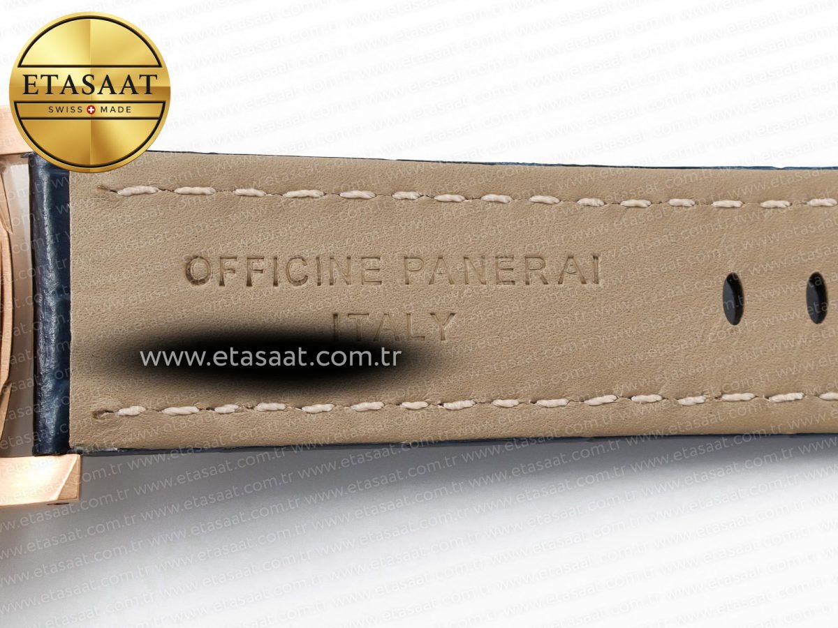 Penerai PAM1112 W TTF 1:1 Best Edition on Blue Leather Strap P9010 - Görsel 33