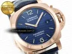 Penerai PAM1112 W TTF 1:1 Best Edition on Blue Leather Strap P9010 - Görsel 5