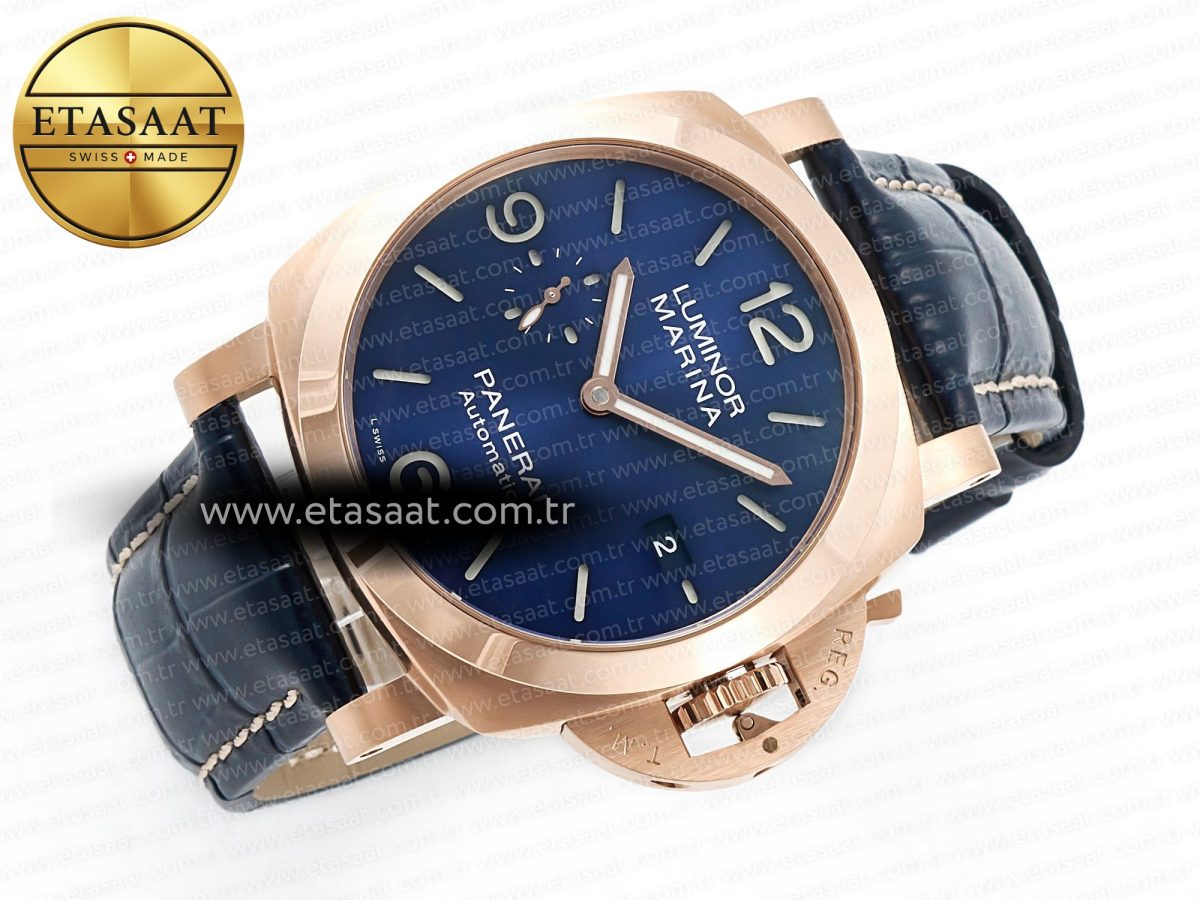 Penerai PAM1112 W TTF 1:1 Best Edition on Blue Leather Strap P9010 - Görsel 8
