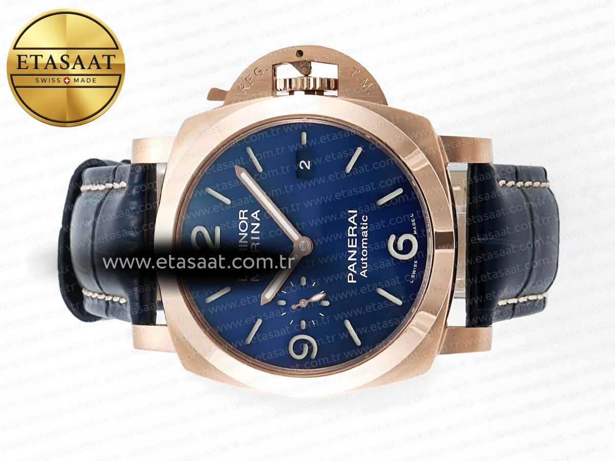 Penerai PAM1112 W TTF 1:1 Best Edition on Blue Leather Strap P9010 - Görsel 9