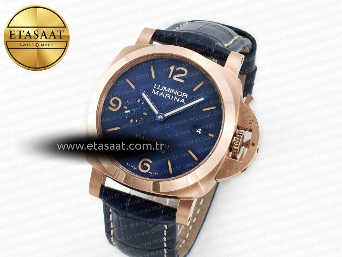 Penerai PAM1157 W TTF 1:1 Best Edition on Blue Leather Strap P9010 - Görsel 2